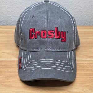 Crosby Group Baseball Cap Mens OSFM Gray Embroidered Logo The Max Hat Strapback‎